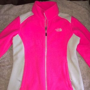 NORTH FACE white fleece jacket